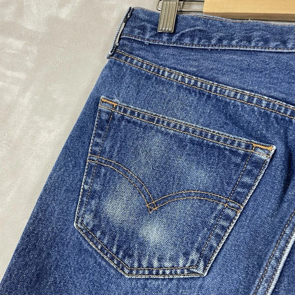 Vtg Y2K Levis 501xx Jeans Mens 36x31 (fit 33x27) 501 0000 Dark Wash Whisker